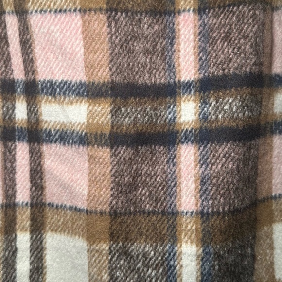 Plaid Women's Wool Blend Schoolgirl Clueless Academia Skirt Pink & Brown Size M - Picture 4 of 10